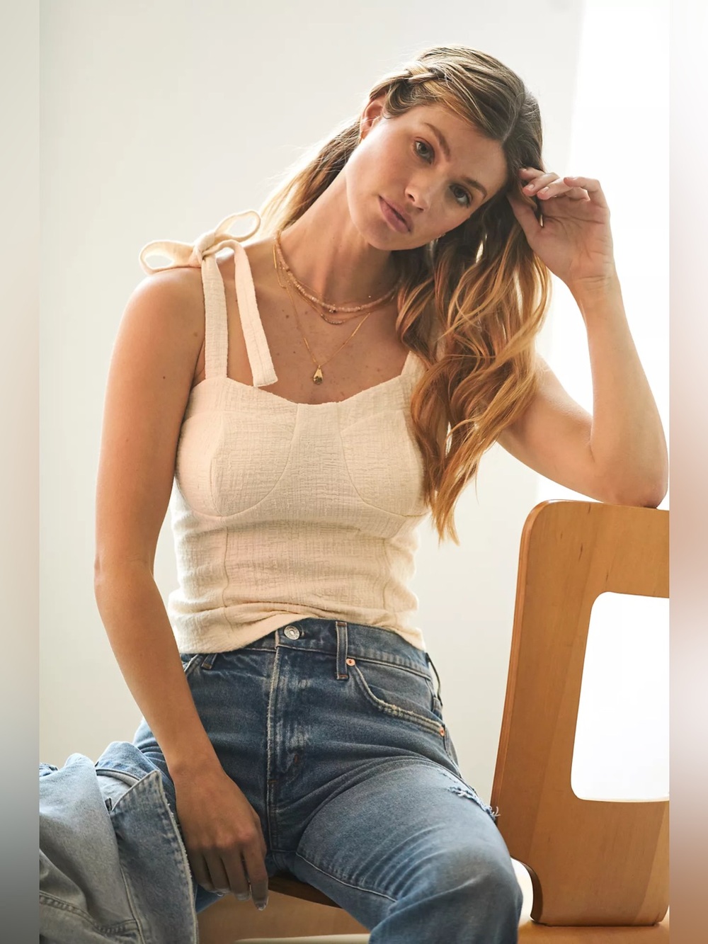 Anthropologie Maeve Structured Tie Tank
